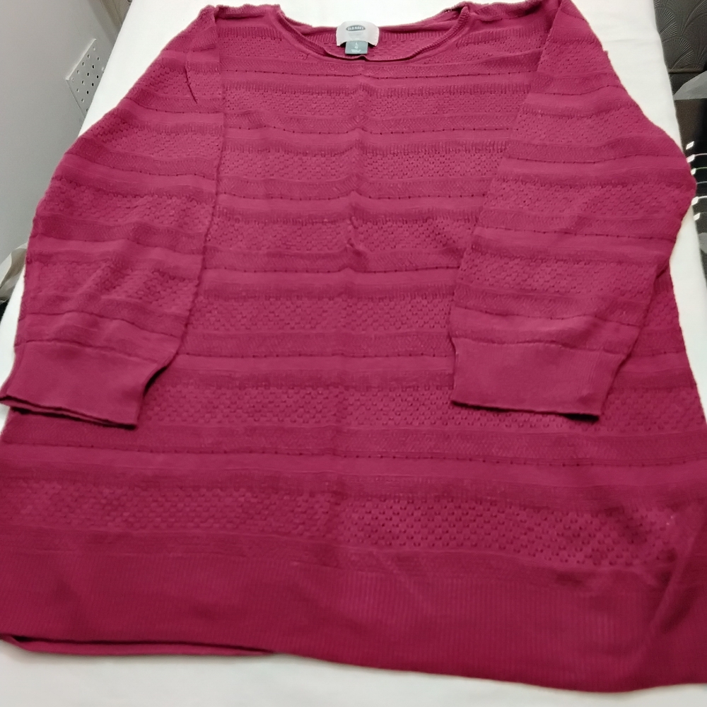 Old Navy Red Knit Tunic Top